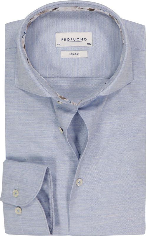 Profuomo - Overhemd - Lichtblauw - Strijkvrij - Casual