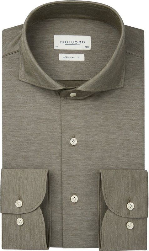 Profuomo - Dresshemd - Groen - X-Cutaway SF