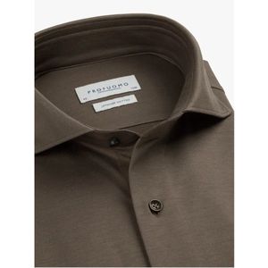 Profuomo - Business Hemd - Bruin - Lange Mouw - PPWH30026B/H1