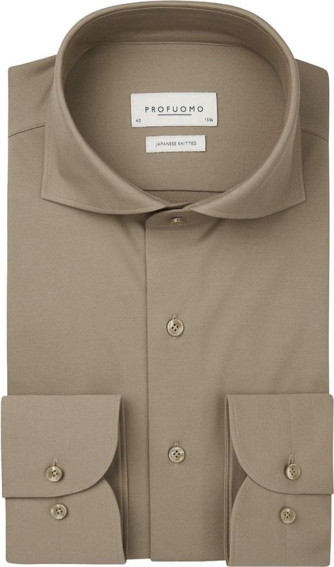 Profuomo slim fit heren overhemd, jersey, grijs