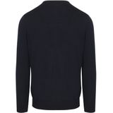 Profuomo - Slim Fit Trui - Donkerblauw - 100% Wol