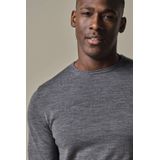 Profuomo - Slim Fit Trui - Grijs - 100% Wol