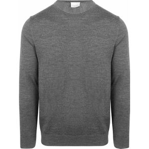 Profuomo - Slim Fit Trui - Grijs - 100% Wol