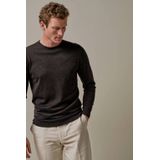 Profuomo - Slim Fit Trui - Donkerbruin - 100% Wol