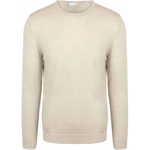 Profuomo - Slim Fit Trui - Beige - 100% Wol