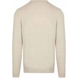 Profuomo - Slim Fit Trui - Beige - 100% Wol