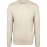 Profuomo - Slim Fit Trui - Beige - 100% Wol