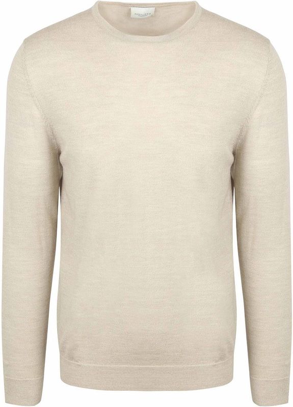 Profuomo - Slim Fit Trui - Beige - 100% Wol
