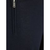 Profuomo - Half Zip Pullover - Merinowol - Blauw - Modern-fit