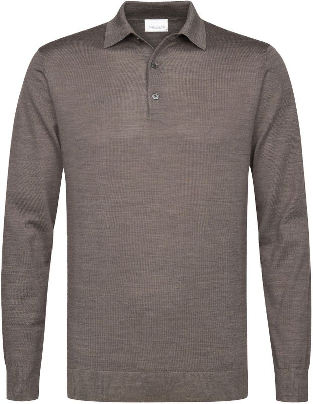 Profuomo - Gebreide Trui - Taupe - 100% Wol