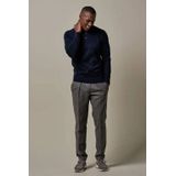 Profuomo - Longsleeve Poloshirt - Merinowol - Navy