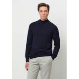 Profuomo - Slim Fit - Gebreide Trui - Donkerblauw - 100% Wol