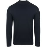 Profuomo - Slim Fit - Gebreide Trui - Donkerblauw - 100% Wol