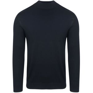 Profuomo - Slim Fit Trui - Donkerblauw - 100% Wol