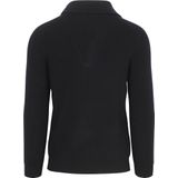 Profuomo - Zwarte Wol Half Zip Pullover - Heren - Wol