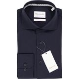 Michaelis - Slim Fit - Overhemd - Donkerblauw - Strijkvriendelijk