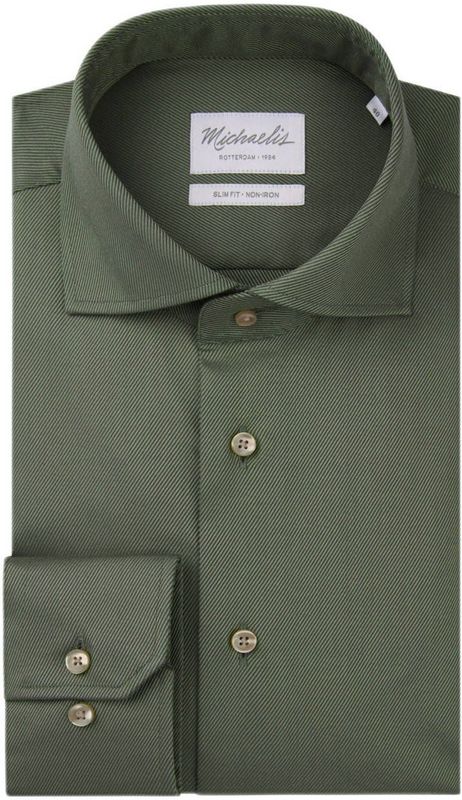 Michaelis - Slim Casual Overhemd - Groen