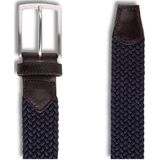 Profuomo gevlochten riem donkerblauw