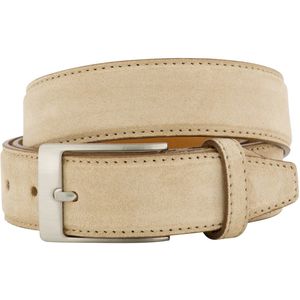 Riem Suede Taupe - Profuomo - Taille maat 110cm - Suede - Dames & Heren riem Effen