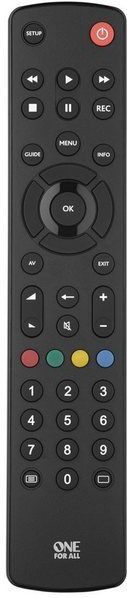 One For All Contour TV (URC1210) Universele afstandsbediening - zwart