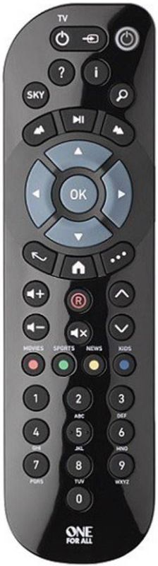 One For All URC 1635 Sky Receiver Afstandsbediening Zwart
