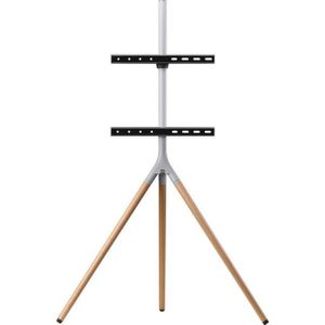One For All Tripod WM 7472, 165,1 cm (65), 200 x 100 mm, 400 x 400 mm, 0 - 360°, 360°, Eiche, Silber, Grau