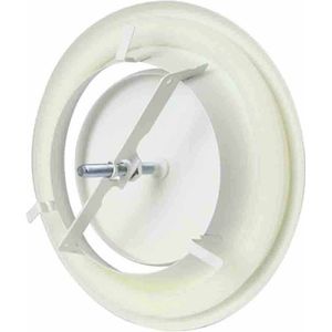 Ventilatie afvoer ventiel metaal Ø 80 mm RAL 9010 met klemveren - DVSC80