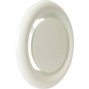 Ventilatie afvoer ventielen metaal 160mm RAL 9010 met klemveren - DVSC160