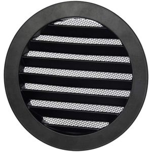 Aluminium buitenlucht muur rooster rond - Ø 250mm - ZWART