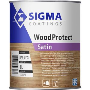 Sigma Woodprotect Satin - Inhoud: | 1 Liter, Kleur: Blank