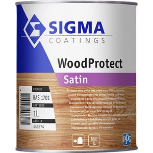 Sigma WoodProtect Satin Inhoud: 1 liter, Kleur: Transparant | 8716242006275 | Verf
