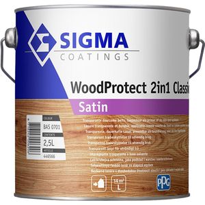 Sigma WoodProtect Satin 2,5 liter Kleur - Beitsen - Verfwinkel is tot 50% goedkoper