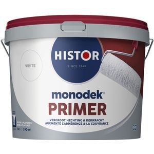 Histor Monodek Primer Mat - Vergroot Hechting & Dekkracht - Optimale Dekking - 10L - 90m2 - Wit