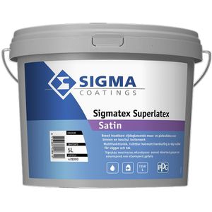 Sigma Sigmatex Superlatex Satin  | 5 Liter - Donkere kleur | Muurverf | Sigma Muurverf | Muurverf binnen