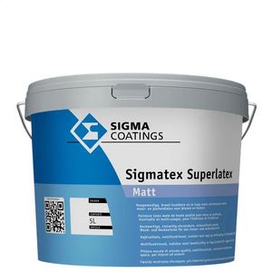 Sigma Sigmatex Superlatex Matt - 5 Liter - Kleur | 8716242424376 | Verf