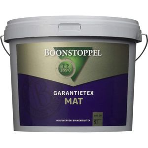 Boonstoppel Garantietex Mat | 5 Liter - Wit | Muurverf > Speciale Muurverf > Matte Muurverf