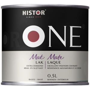 Histor One Lak Mat - Acryl 500 ml Kleur - Aflakken