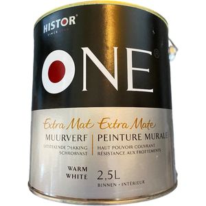 HISTOR ONE WARM WHITE MUURVERF EXTRA MAT 2,5L