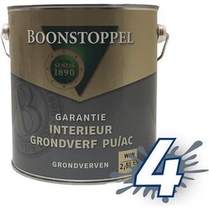 Boonstoppel Garantie Interieurlak Grondverf Pu/Ac Wit/n 2,5 L