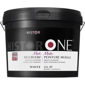 Histor - One - Muurverf - Wit - Matte Afwerking - Geschikt Voor Binnen