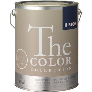 Histor The Color Collection Muurverf Clay Brown 7502 Clay Brown - 5 liter- Muurverf - Dekkend - Binnen - Kalkmat -