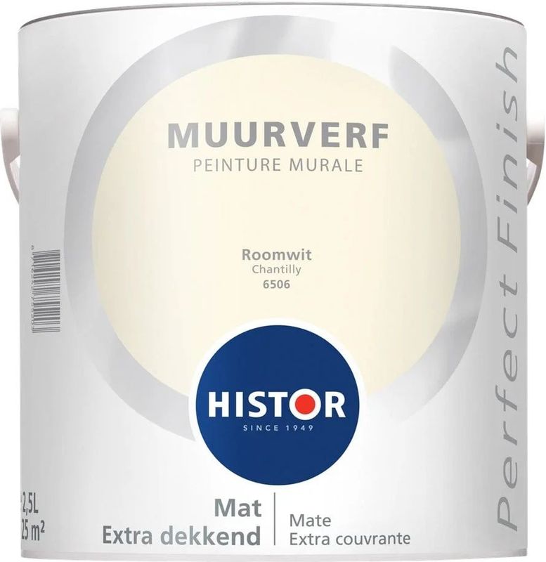 Histor Perfect Finish - Roomwit 2.5 liter | 8716242755203 | Histor Muurverf