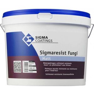 Sigma Sigmaresist Fungi Matt - 10 Liter - Lichte kleur | Muurverf | Sigma Muurverf | Muurverf binnen