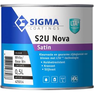 Sigma S2U Nova Satin - 0,5 Liter - Kleur | 8716242789222 | Verf | Lakverf Binnen