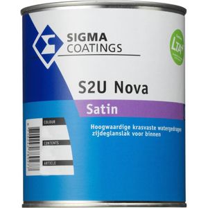 Sigma S2U Nova Satin - 1 Liter - Kleur | 8716242789277 | Verf | Lakverf Binnen