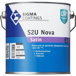 Sigma S2U Nova Satin - 2,5 Liter - Kleur | 8716242789345 | Verf | Lakverf Binnen