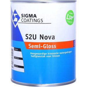 Sigma S2U Nova Semi-Gloss - 1 Liter - Kleur | 8716242789482 | Verf | Lakverf Binnen