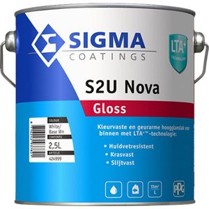 Sigma S2U Nova Gloss - 2,5 Liter - Kleur | 8716242789963 | Verf | Lakverf Binnen