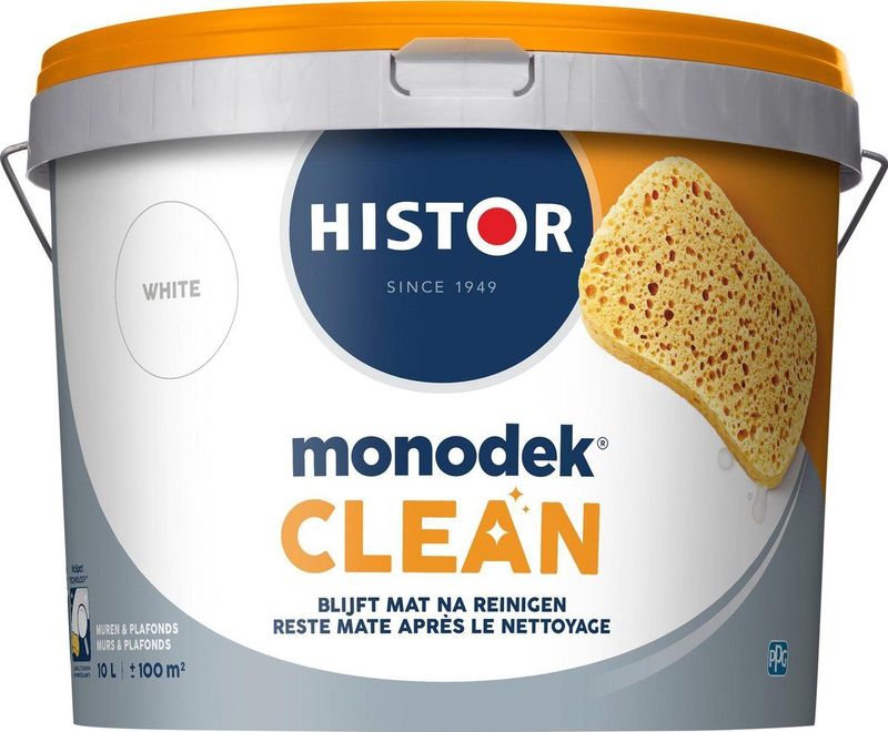 Histor - Monodek Clean - Muurverf - Wit - Goed Reinigbaar