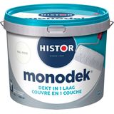 Histor Monodek Muurverf Mat - Dekt in 1 Laag - Afwasbaar - Geschikt voor Binnen - 10L - RAL 9010